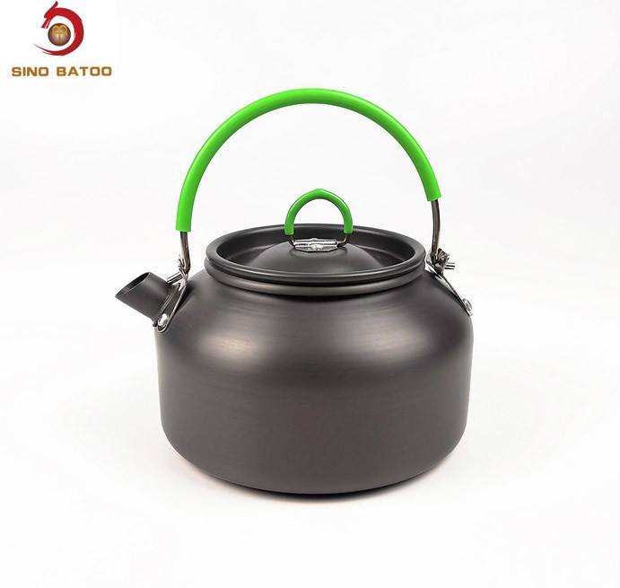 Aluminum Outdoor Cookware Set , 0.8L Outdoor Camping Kettle With Silicon Handle